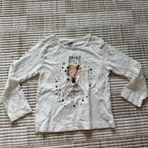 Charming Fairy Princess Long Sleeve Tee - Cream